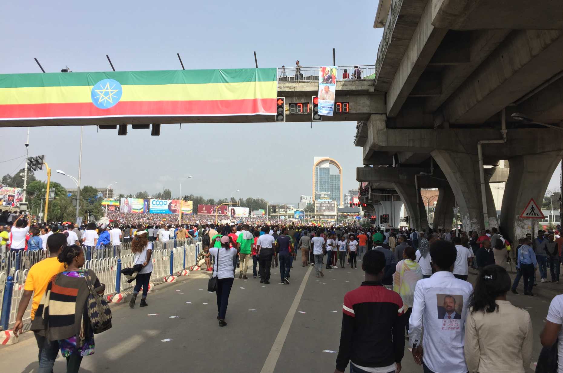 Addis Ababa on 23rd June 2018 before the grenade attack at PM Abiy Ahmed’s public address. Photo: Abraham T Wate