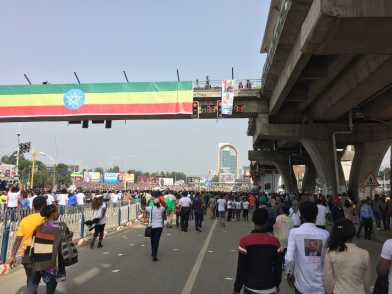 Addis Ababa on 23rd June 2018 before the grenade attack at PM Abiy Ahmed’s public address. Photo: Abraham T Wate
