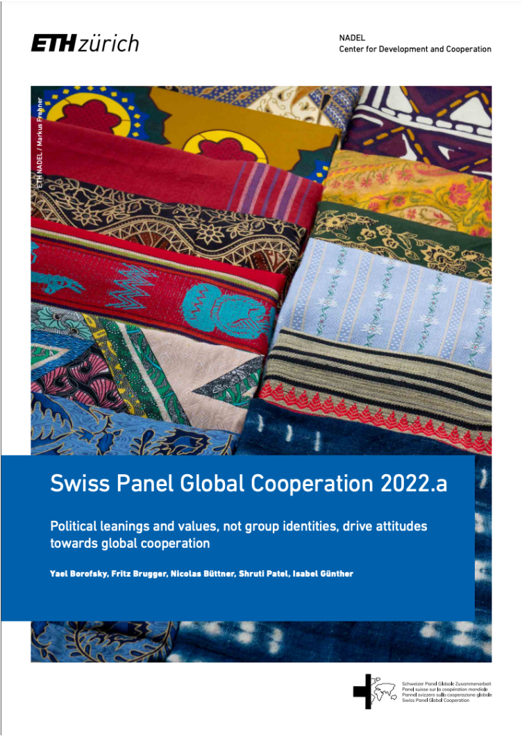 Title page Swiss Panel Global Cooperation survey results 2022